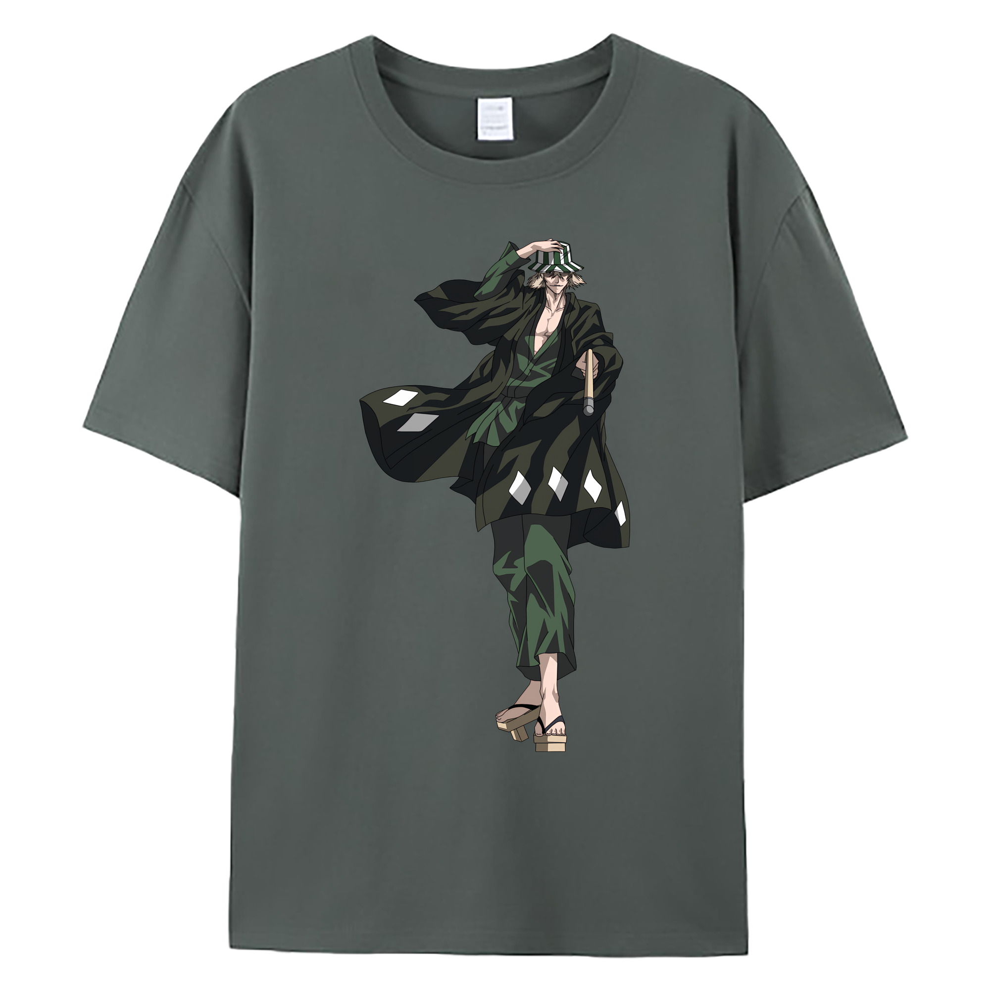（画像用） "ブリーチ 浦原 喜助（うらはら きすけ） BLEACH Urahara Kisuke " 綿100％ メンズ半袖Tシャツ｜肌触りやわらか＆通気性